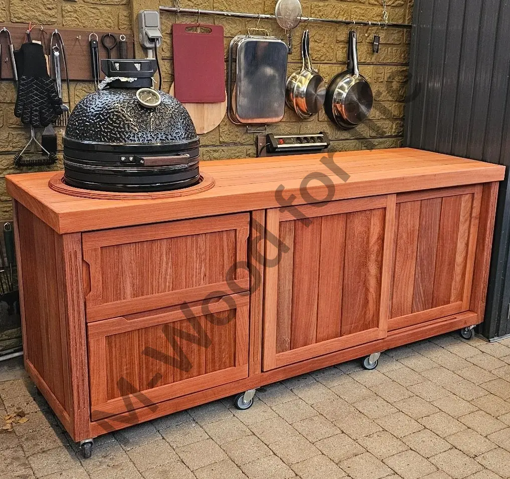 Buitenkeuken in padouk