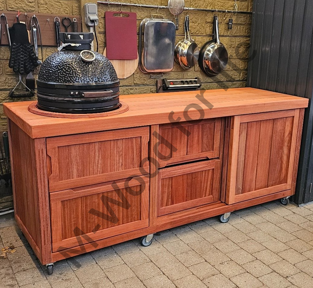 Buitenkeuken in padouk