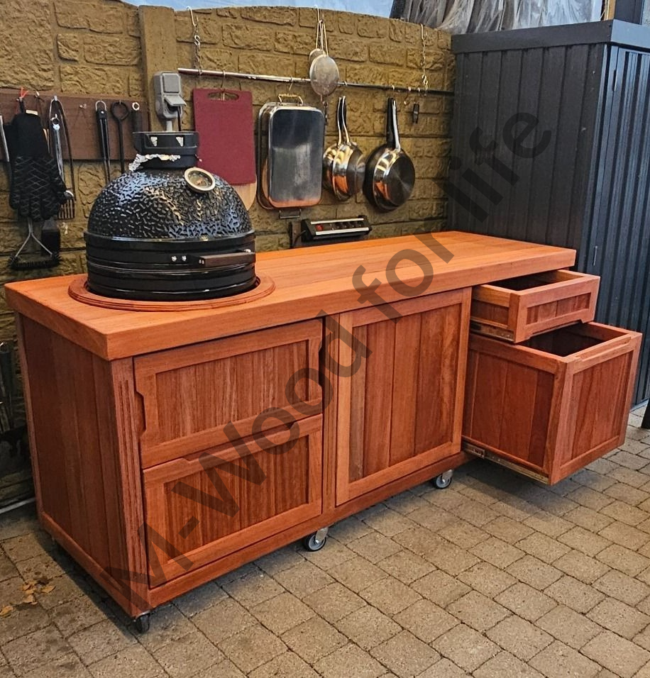 Buitenkeuken in padouk